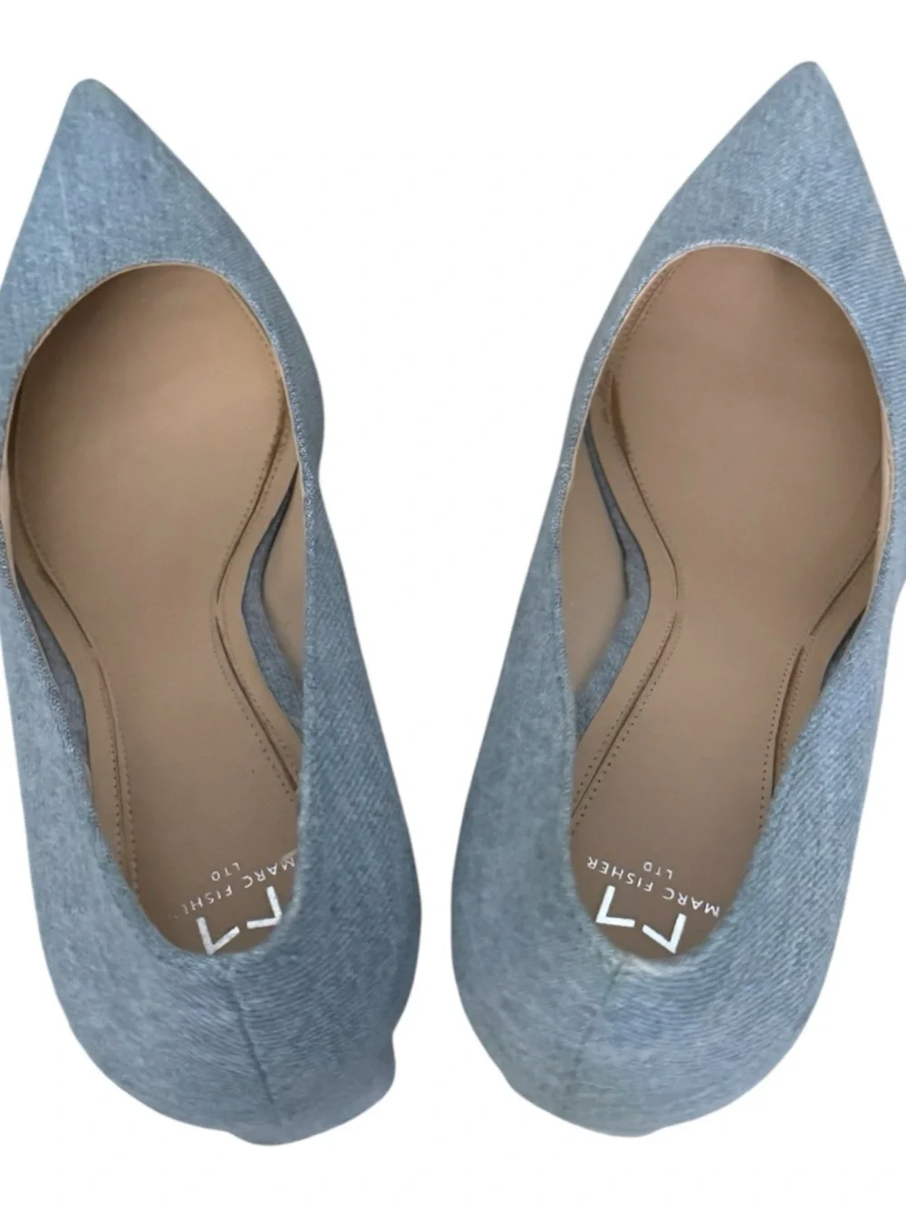 Marc Fisher Womens
Zala Pump Size 11 Light Blue Denim Pointed
Block Heel Shoe - Picture 5 of 8